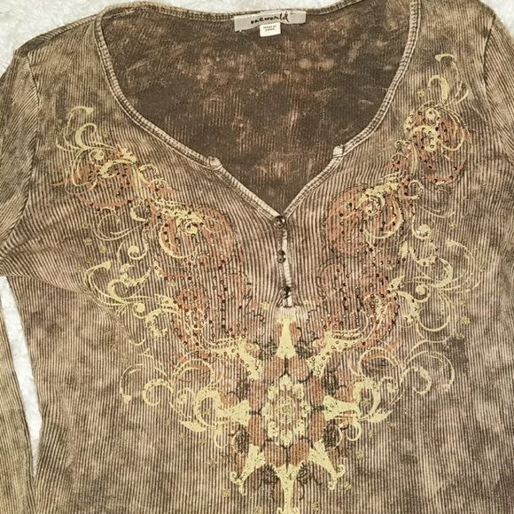 A womens long sleeve shirt cotton made by Oneworld - Picture 5 of 5